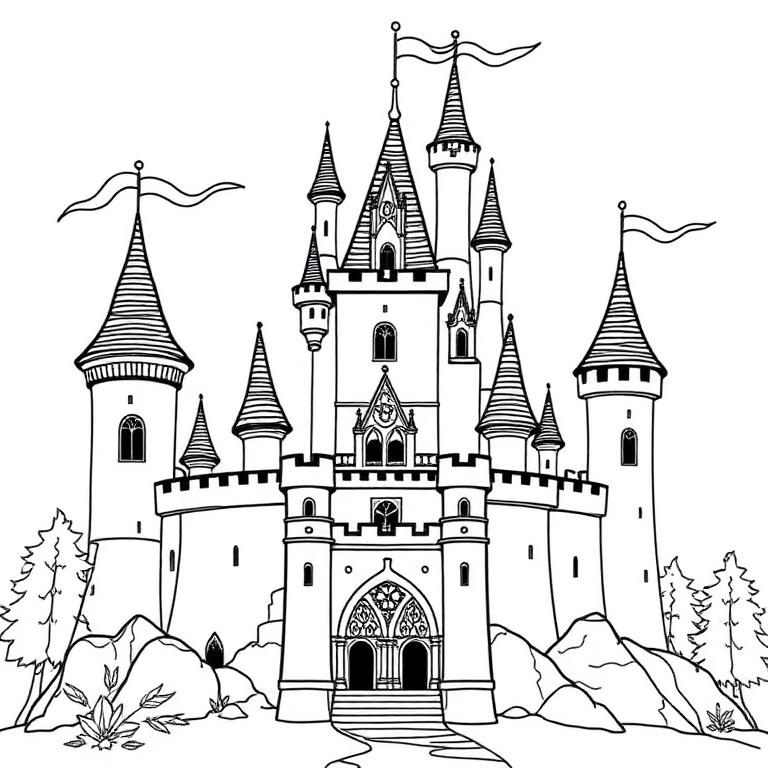 Magic Castle coloring page preview